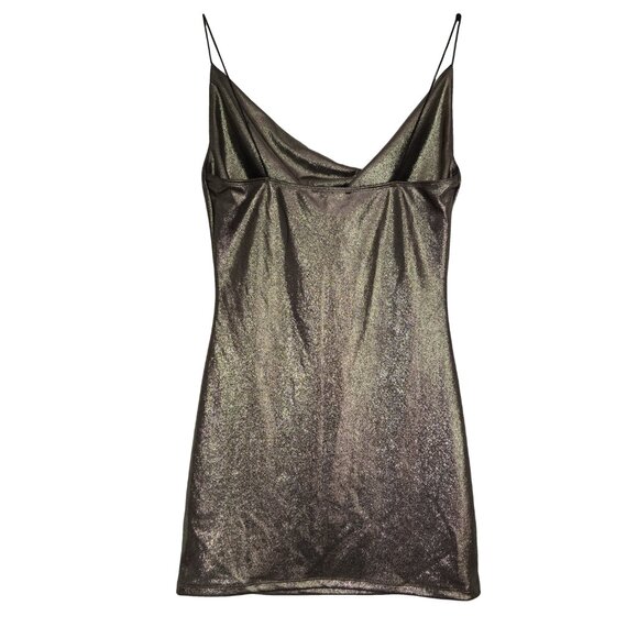 FOREVER 21 Metallic Gold Going Out Bodycon Dress M - Picture 3 of 4
